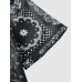 Mens Monochrome Paisley Scarf Print Stitching Cotton Short Sleeve Shirts