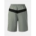 Men Patchwork Side Zip Designed Elastic Waist Shorts